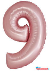 Számok Rózsaszín 9-es Light Pink Mat szám fólia lufi 76 cm (JAV_MLG159196)