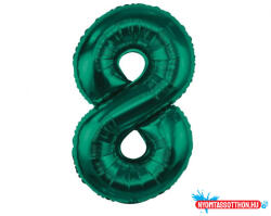 Számok Zöld B&C Bottle Green 8-as szám fólia lufi 85 cm (JAV_MLG190298)
