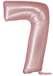 Számok Rózsaszín 7-es Light Pink Mat szám fólia lufi 76 cm (JAV_MLG159158)