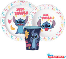 Disney Lilo és Stitch, A csillagkutya Just étkészlet, micro műanyag szett, pohárral 260 ml (JAV_JVL11183)