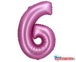 Számok Rózsaszín Satin Pink 6-os szám fólia lufi 76 cm (JAV_MLG145021)