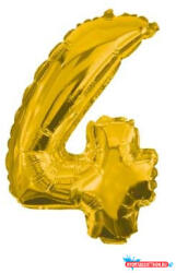 Számok Arany Gold óriás 4-es szám fólia lufi 85 cm (JAV_PNN91188)