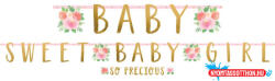Baby Floral Baby Sweet Baby Girl papír felirat 2 részes (JAV_DPA120394)