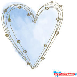  Szív Pastel Blue szalvéta 20 db-os 33x33 cm (JAV_PKK765819)
