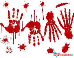 Halloween véres nyomok Bloody ablak matrica szett (JAV_MLG187939)