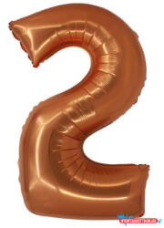 Számok Réz 2-es Copper szám fólia lufi 76 cm (JAV_MLG158335)