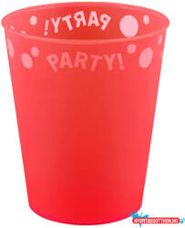Party Red, Piros micro prémium műanyag pohár 250 ml (JAV_PNN96197)