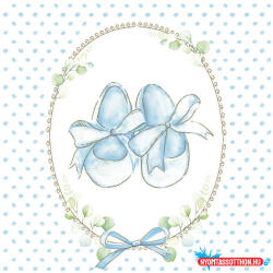 Baby Babaváró Baby Slippers Blue szalvéta 20 db-os 33x33 cm (JAV_PKK057432)