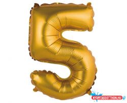 Számok Arany Gold Matt 5-ös mini szám fólia lufi 35 cm (JAV_MLG108880)
