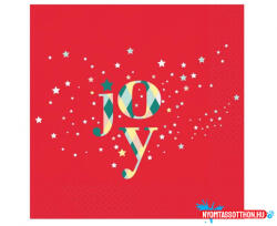Karácsony Karácsonyi Red Joy szalvéta 20 db-os 33x33 cm (JAV_MLG169096)