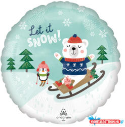 Karácsony Karácsonyi Let it Snow fólia lufi 43 cm (JAV_DPA4613175)