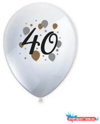Boldog Születésnapot Happy Birthday 40 Milestone léggömb, lufi 6 db-os 11 inch (27, 5 cm) (JAV_PNN95623)