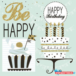 Boldog Születésnapot Happy Birthday Mint szalvéta 20 db-os 33x33 cm (JAV_PKK031982)