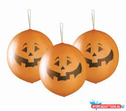 Halloween Tök Pumpkin léggömb, lufi 3 db-os 18 inch (45 cm) szalaggal (JAV_MLG306385)