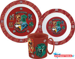 Harry Potter School Shields étkészlet, micro műanyag szett bögrével 350 ml (JAV_JVL22247)