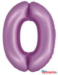 Számok Levendula 0-ás Lavender Mat szám fólia lufi 76 cm (JAV_MLG157871)