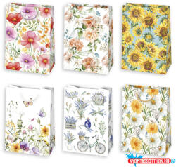 Virág Wildflowers papír ajándéktasak, ajándékzacskó 23x32x11 cm (JAV_PKK769534)