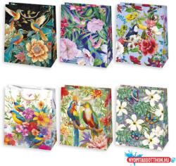 Virág Elegant Floral papír ajándéktasak, ajándékzacskó 19x23x10, 5 cm (JAV_PKK765642)