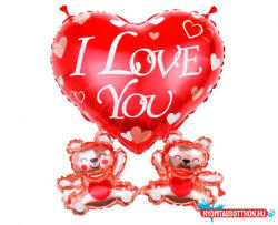 Szerelem Teddy Bears fólia lufi 48 cm (JAV_MLG422471)