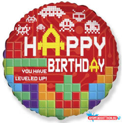 Boldog Születésnapot Lego mintázatú Happy Birthday Bricks fólia lufi 46 cm (WP) (JAV_MLG302820)