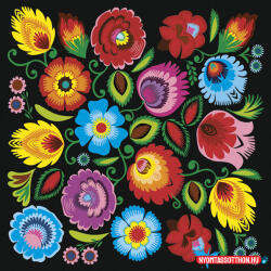  Virág Folk Colourful szalvéta 20 db-os 33x33 cm (JAV_PKK763785)