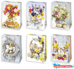 Húsvét Tulips papír ajándéktasak, ajándékzacskó 19x23x10, 5 cm (JAV_PKK773777)