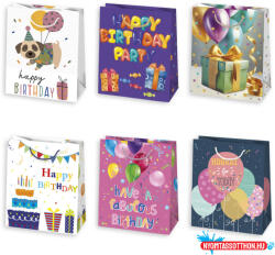 Boldog Születésnapot Happy Birthday Fabulous papír ajándéktasak, ajándékzacskó 19x23x10, 5 cm (JAV_PKK769916)