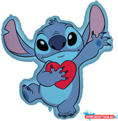 Disney Lilo és Stitch, A csillagkutya Heart fólia lufi 86 cm (JAV_PNN97184)