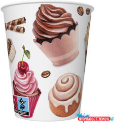 Étel Desszert Coffee and Sweets papír pohár 8 db-os 250 ml (JAV_PKK772893)