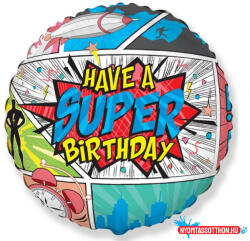 Boldog Születésnapot Super Birthday Comic fólia lufi 46 cm (WP) (JAV_MLG302868)