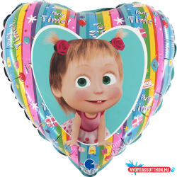 Mása és a medve Rainbow fólia lufi 46 cm (JAV_GBBL18034)