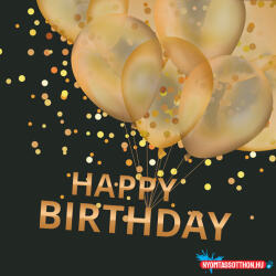 Boldog Születésnapot Happy Birthday Gold Balloons szalvéta 20 db-os 33x33 cm (JAV_PKK057234)