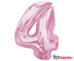 Számok Rózsaszín 4-es Light Pink szám fólia lufi 92 cm (JAV_MLG195613)