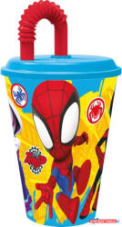 Pókember Spidey szívószálas pohár, műanyag 430 ml (JAV_STF15080)
