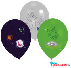 Űr Rocket léggömb, lufi 6 db-os 11 inch (27, 5 cm) (JAV_DPA9914676)