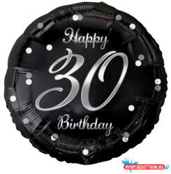 Boldog Születésnapot Happy Birthday 30 B&C Silver fólia lufi 36 cm (JAV_MLG155013)