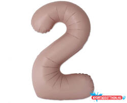 Számok Matt rózsaszín 2-es Vintage szám fólia lufi 76 cm (WP) (JAV_MLG332421)