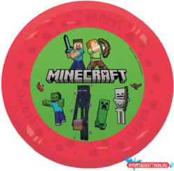 Minecraft Party micro prémium műanyag lapostányér 4 db-os szett 21 cm (JAV_PNN96756)