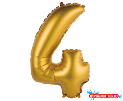 Számok Arany Gold Matt 4-es mini szám fólia lufi 35 cm (JAV_MLG108866)