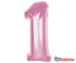 Számok Rózsaszín 1-es Light Pink szám fólia lufi 92 cm (JAV_MLG195583)