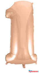 Számok Rose Gold 1-es szám fólia lufi 92 cm (JAV_MLG106244)