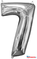Számok Ezüst Silver szám fólia lufi 7-es 66x43 cm (JAV_DPA3196101)