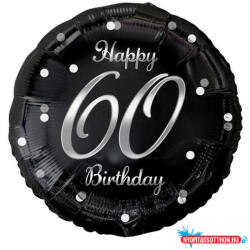 Boldog Születésnapot Happy Birthday 60 B&C Silver fólia lufi 36 cm (JAV_MLG155051)