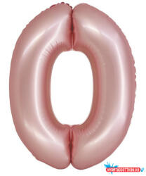 Számok Rózsaszín 0-ás Light Pink Mat szám fólia lufi 76 cm (JAV_MLG157918)