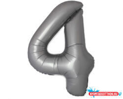 Számok Matt ezüst 4-es Moonlight szám fólia lufi 76 cm (WP) (JAV_MLG333442)
