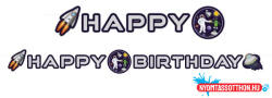 Űr Rocket Happy Birthday felirat 192 cm (JAV_DPA9914670)