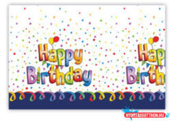 Boldog Születésnapot Happy Birthday Multicolor műanyag asztalterítő 120x180 cm (JAV_PNN93047)