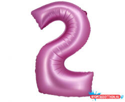 Számok Rózsaszín Satin Pink 2-es szám fólia lufi 76 cm (JAV_MLG144925)