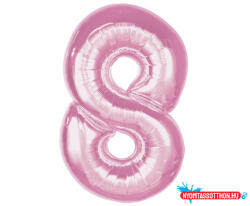 Számok Rózsaszín 8-as Light Pink szám fólia lufi 92 cm (JAV_MLG195651)