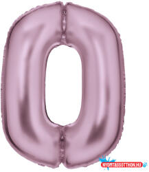 Számok Rózsaszín Lustre Pastel Pink 0-ás szám fólia lufi 86 cm (JAV_DPA9917322)